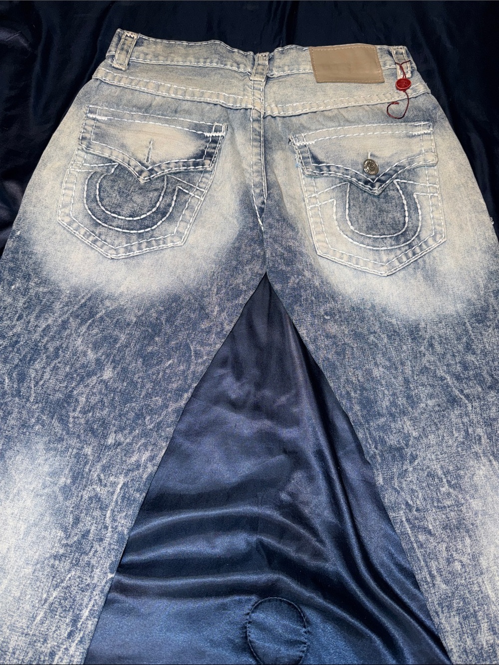 Men's Washed Light Blue Jeans True Religion 34 Waist
